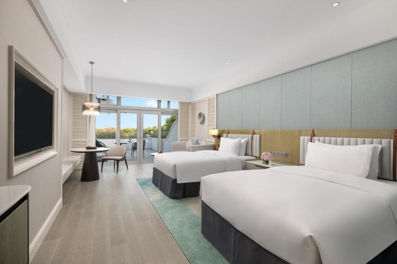 Xiamen International Seaside Hotel -Hotel Corridor Leads To The Stone Exhibition Hall Exteriér fotografie